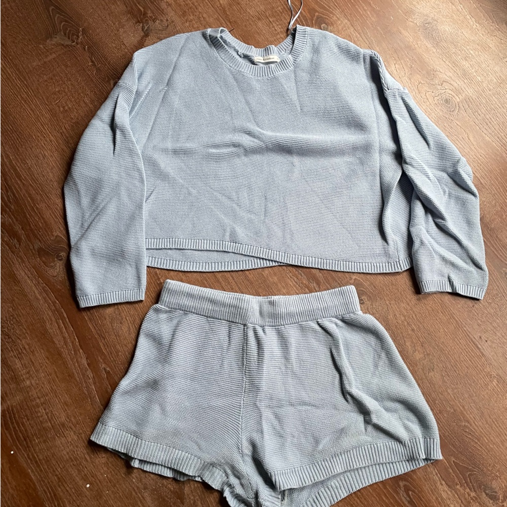 Moon & Madison Sky Blue Knit Top